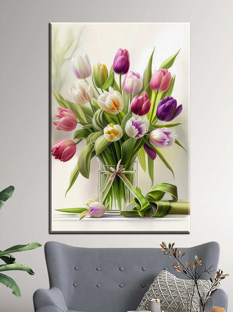 s31219pig4m 766x1024 - Un buchet de lalele într-o vază de sticlă
