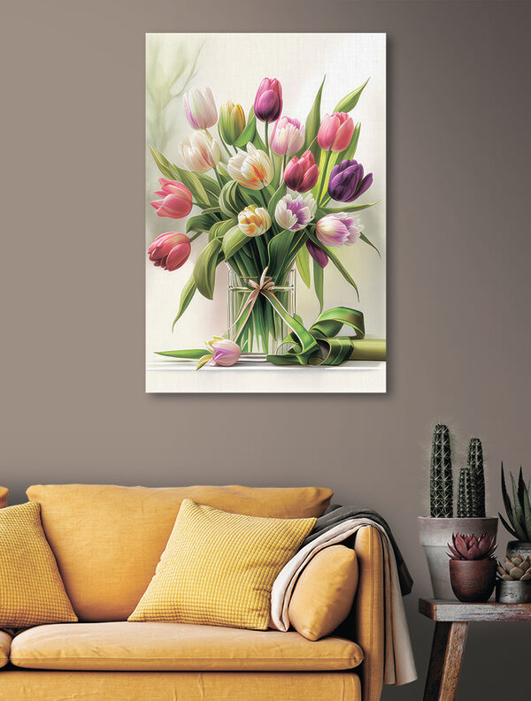 Un buchet de lalele într-o vază de sticlă s31219pig36 600x793 - Un buchet de lalele într-o vază de sticlă