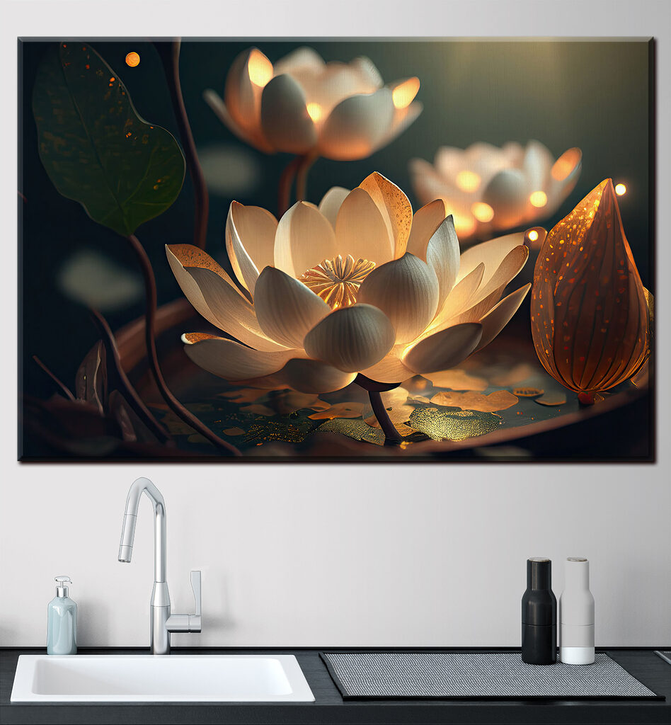 A white flower with yellow specks on it