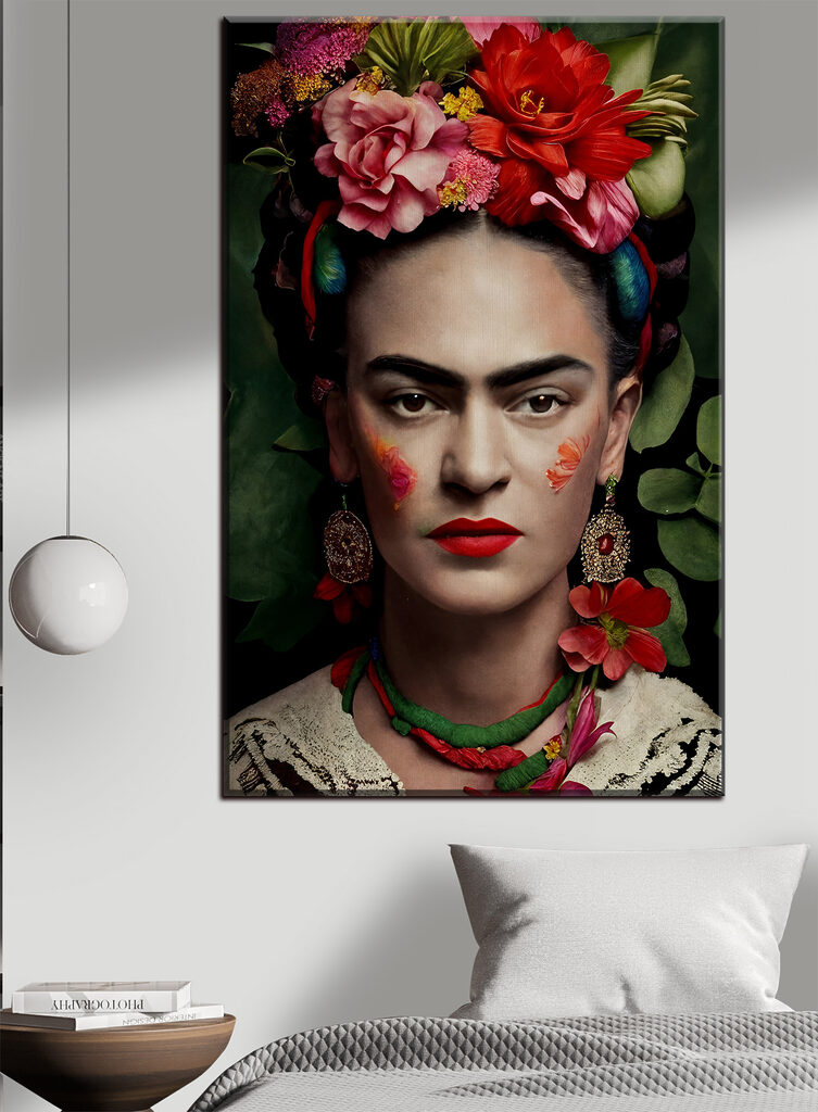 A woman with flowers in her hair