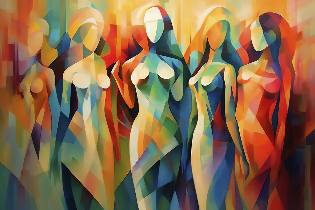 A group of women in dresses A group of women in dresses