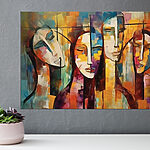 Tablouri O pictură a fețelor oamenilor’s