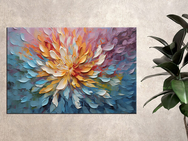 A painting of a flower A painting of a flower