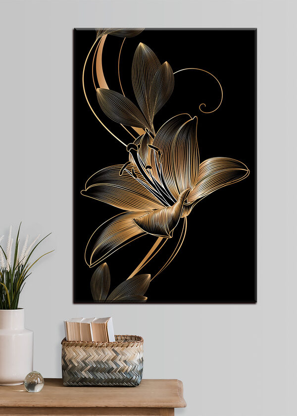 Artă florală elegantă în negru și chihlimbar s34437pig23 600x838 - Artă florală elegantă în negru și chihlimbar