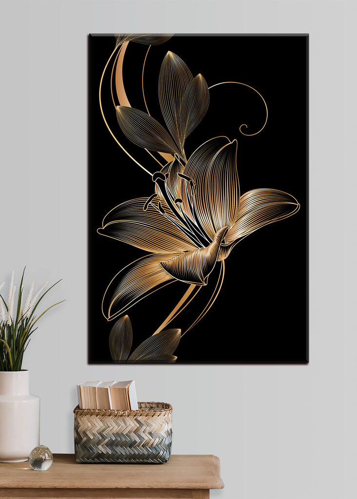 s34437pig23 733x1024 - Artă florală elegantă în negru și chihlimbar