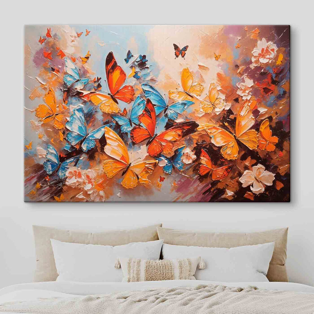 A painting of butterflies