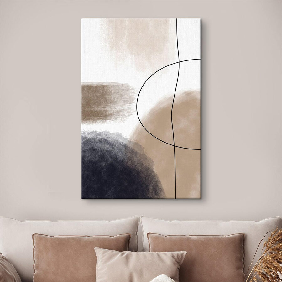 Forme abstracte în tonuri stinse.