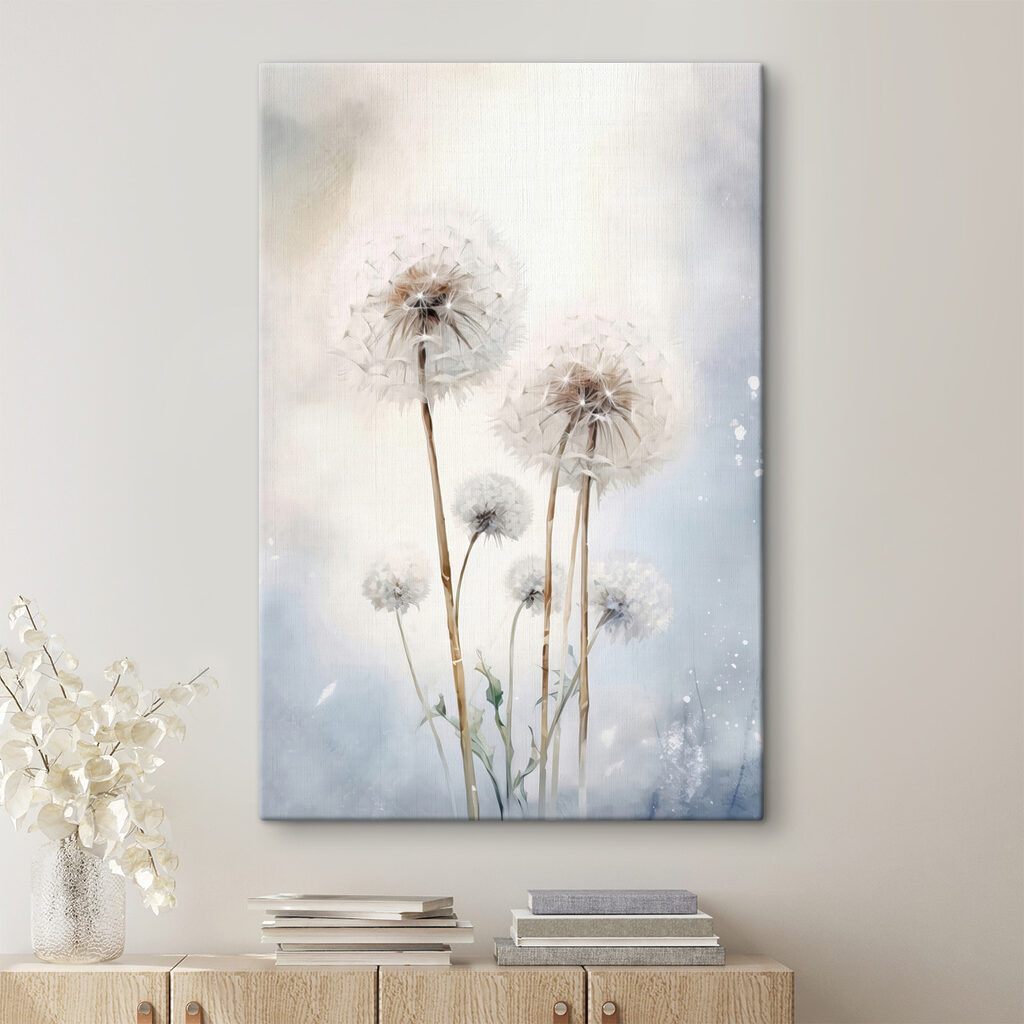 A group of dandelions in a field