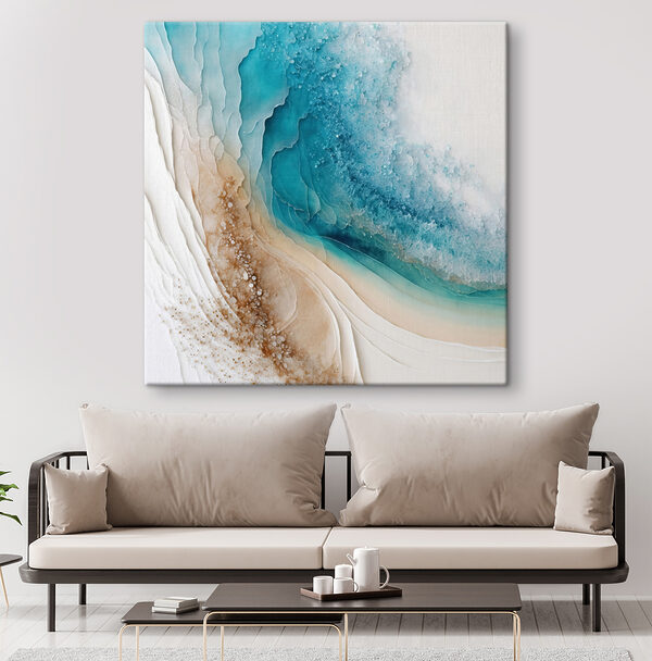A blue and white watercolor painting A blue and white watercolor painting
