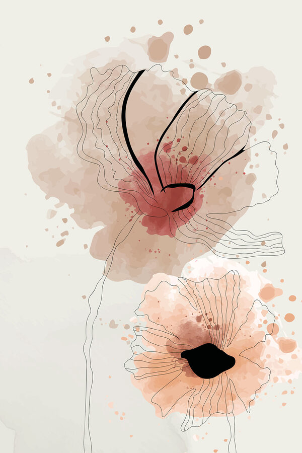 Soft blooms in gentle watercolor hues