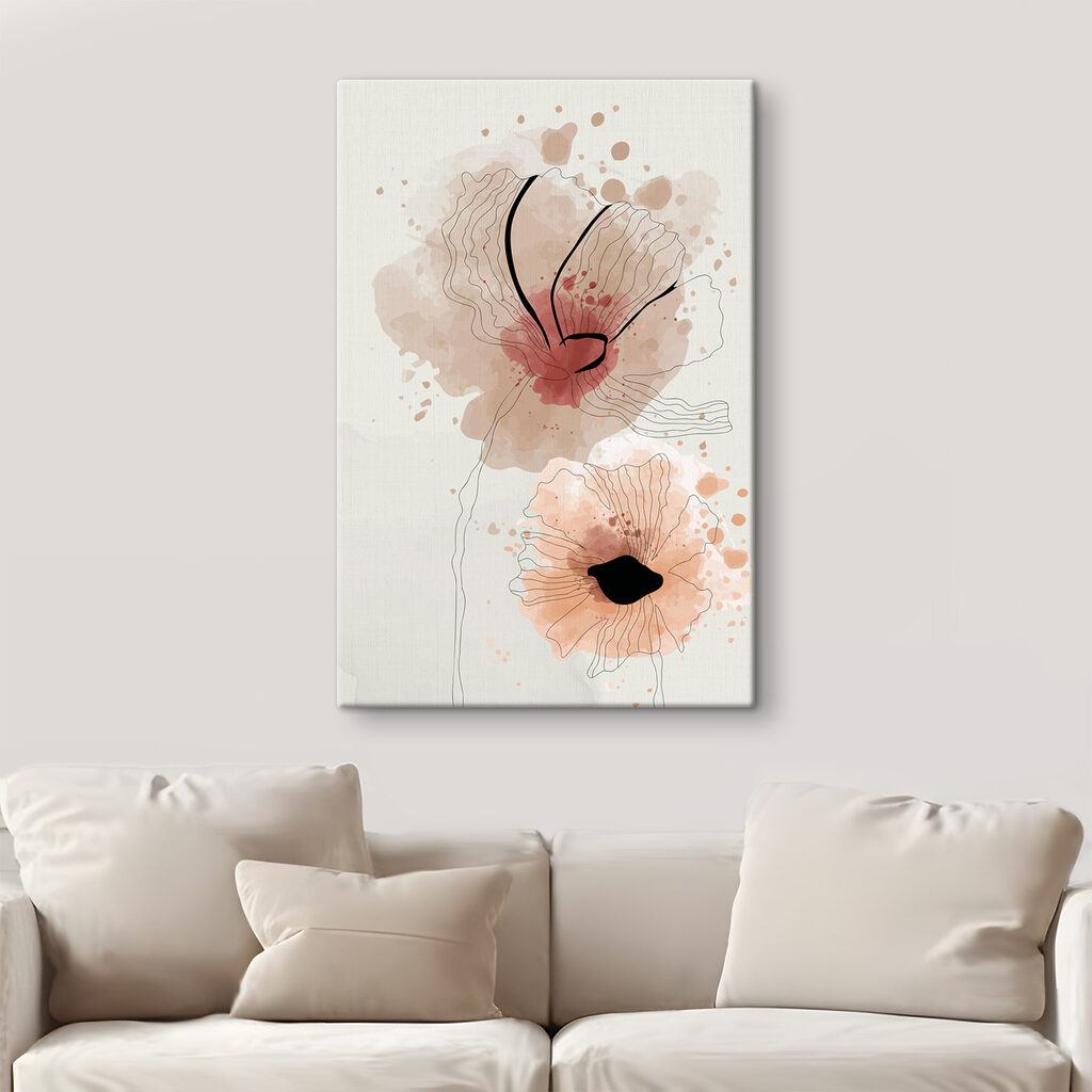 Soft blooms in gentle watercolor hues