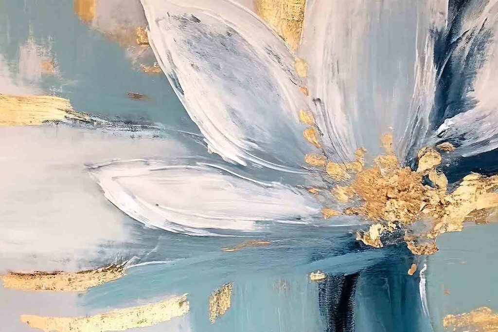 A painting of a flower