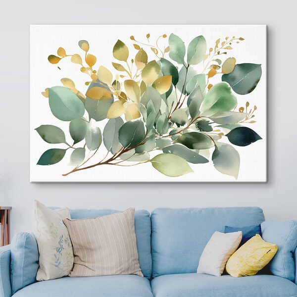 A watercolor painting of leaves A watercolor painting of leaves