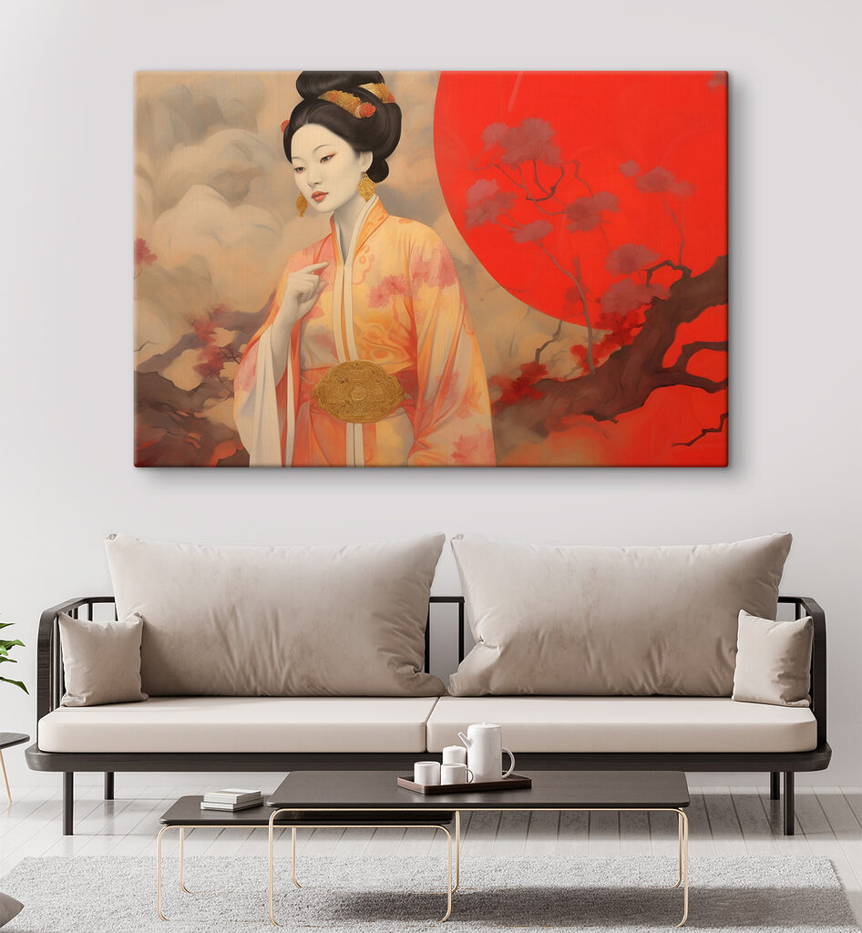 A woman in a kimono A woman in a kimono