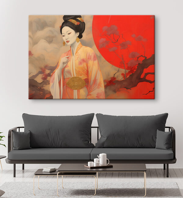 A woman in a kimono A woman in a kimono