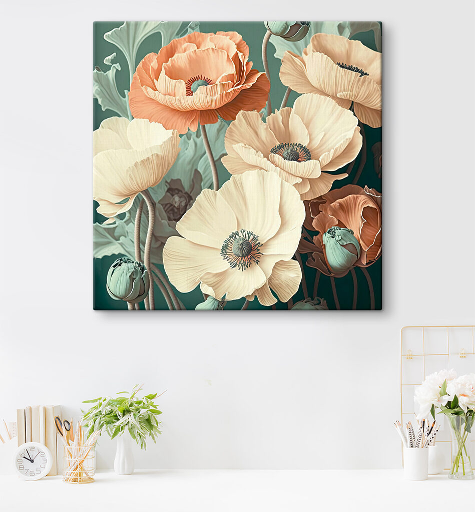 Delicate blooms in soft pastel hues