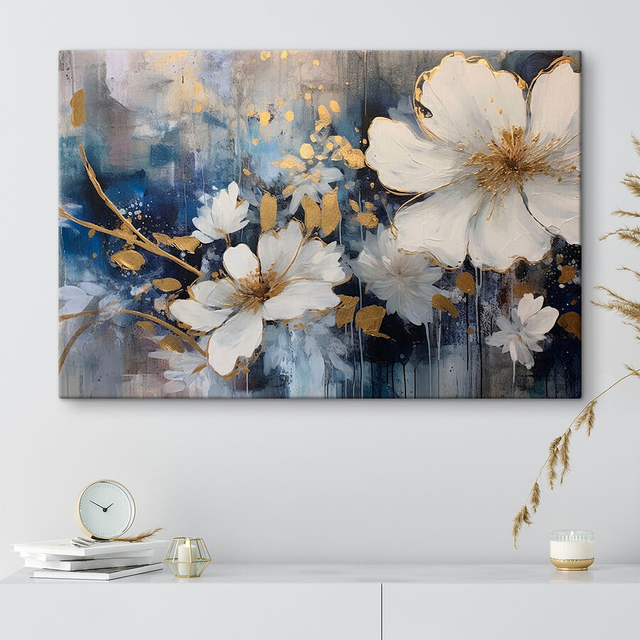 Eleganță florală în albastru și alb Eleganță florală în albastru și alb