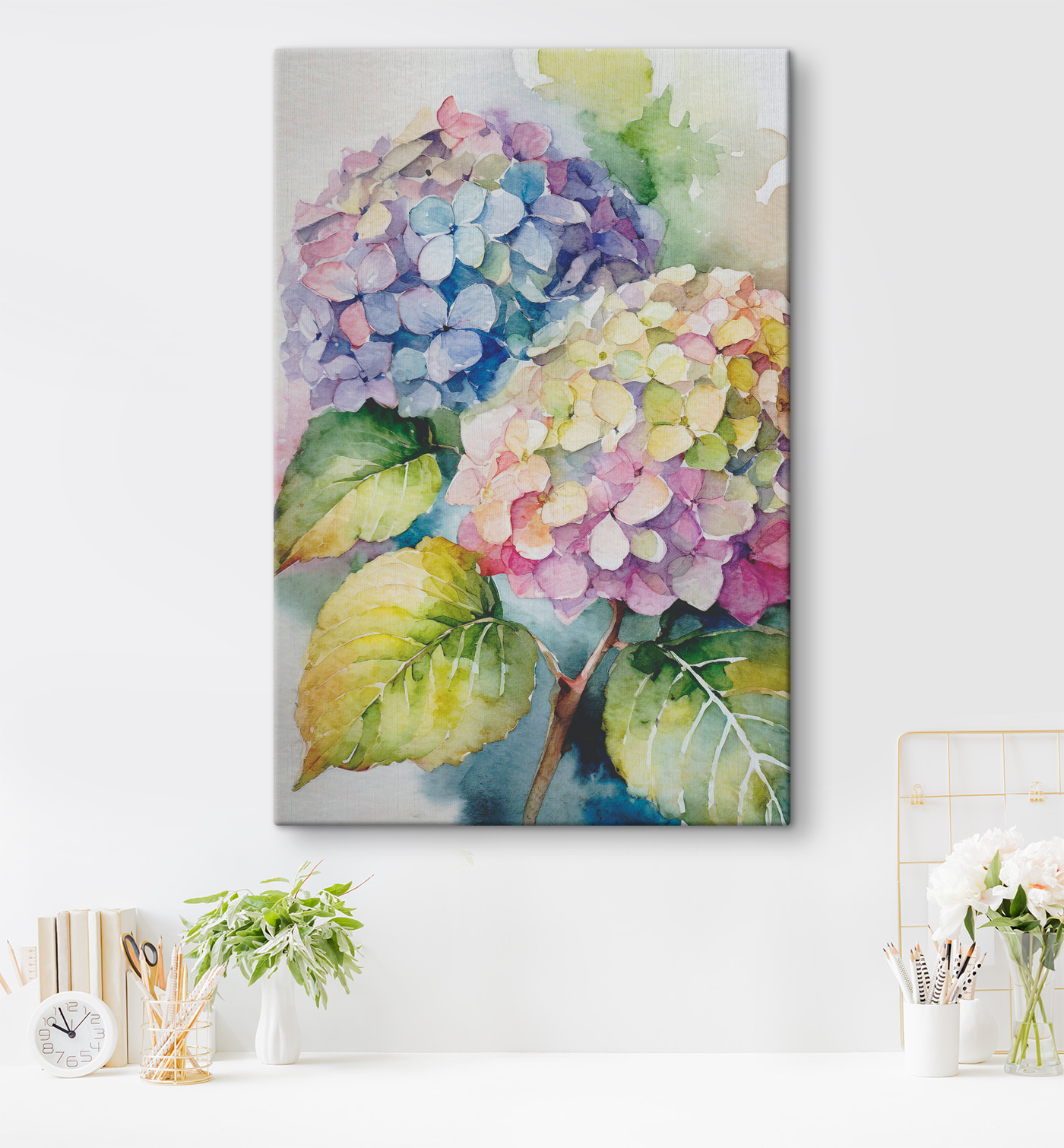 A watercolor painting of flowers