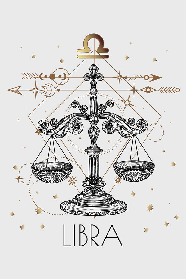 Un desen de un semn zodiacal libra Un desen de un semn zodiacal libra