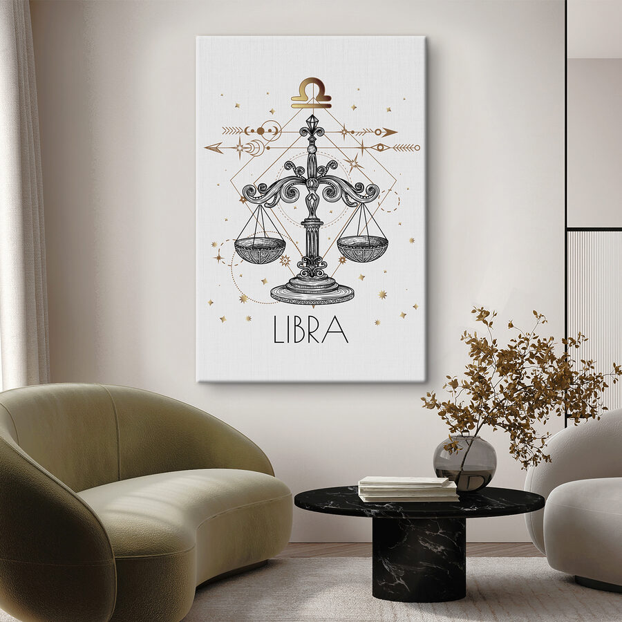 Un desen de un semn zodiacal libra