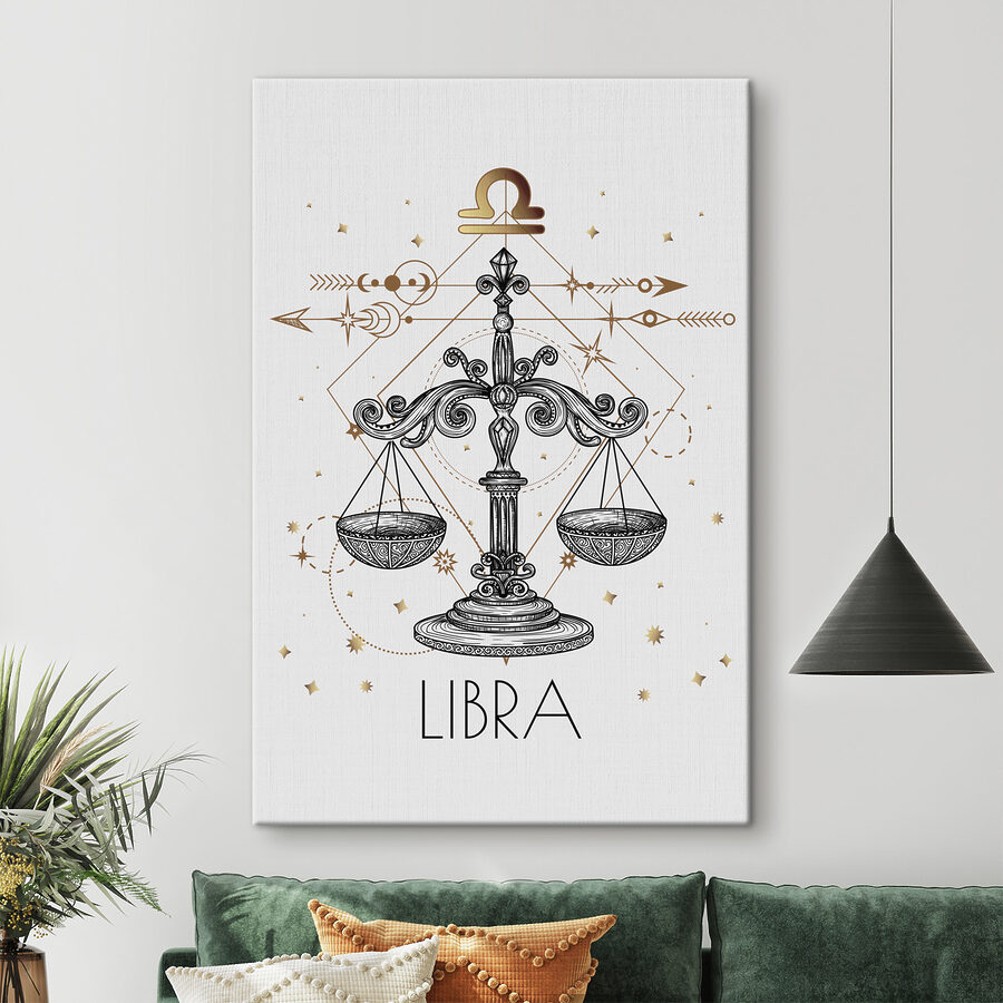 Un desen de un semn zodiacal libra