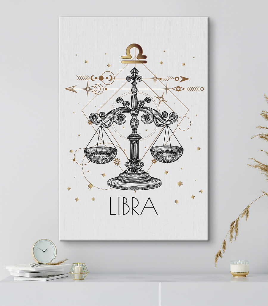 Un desen de un semn zodiacal libra