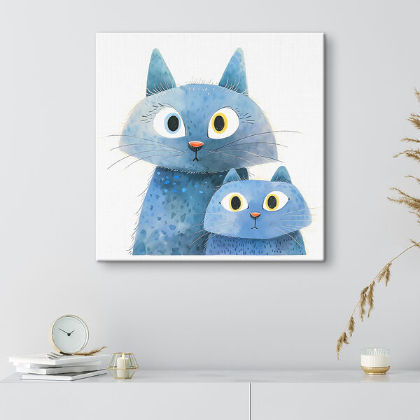 O pisică și o pisică Tablouri O pisică și o pisică