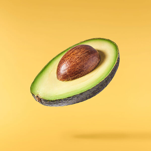 An avocado cut in half An avocado cut in half