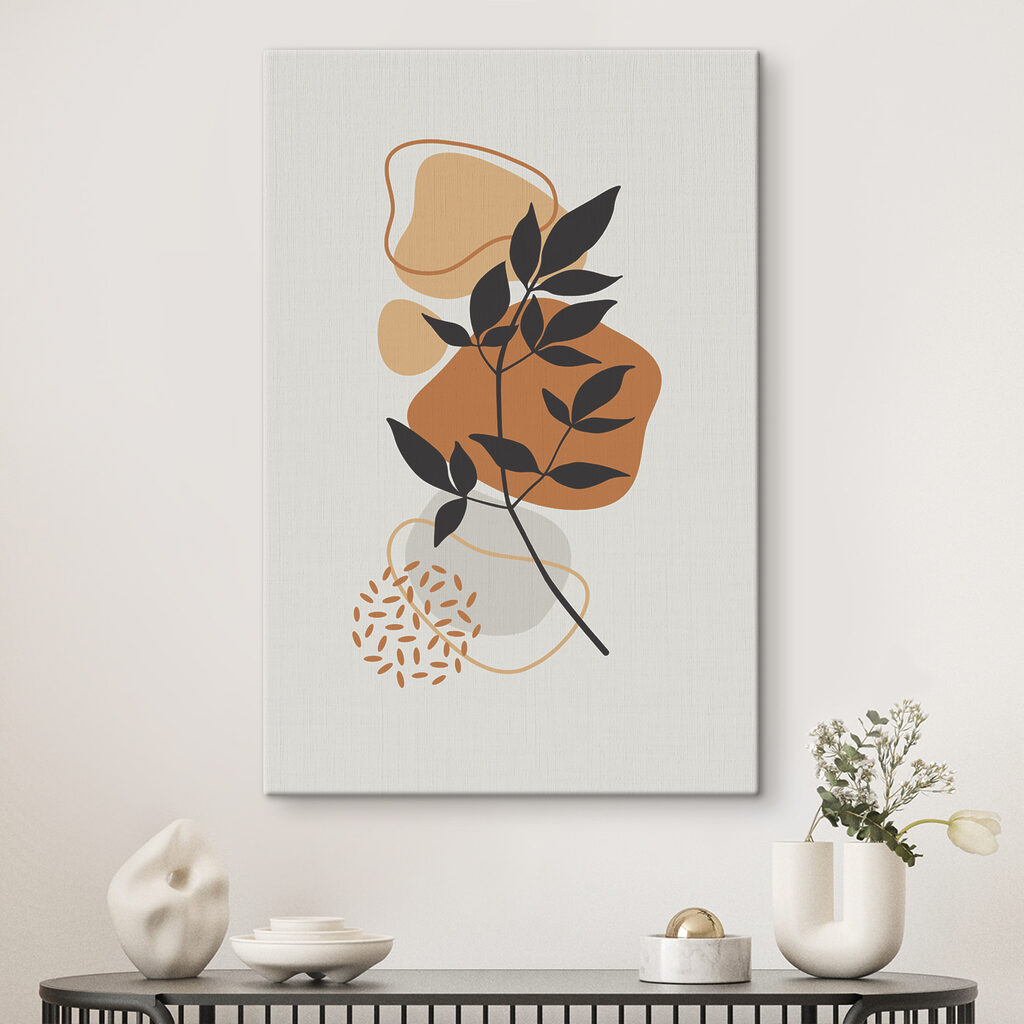 A plant with leaves and brown shapes