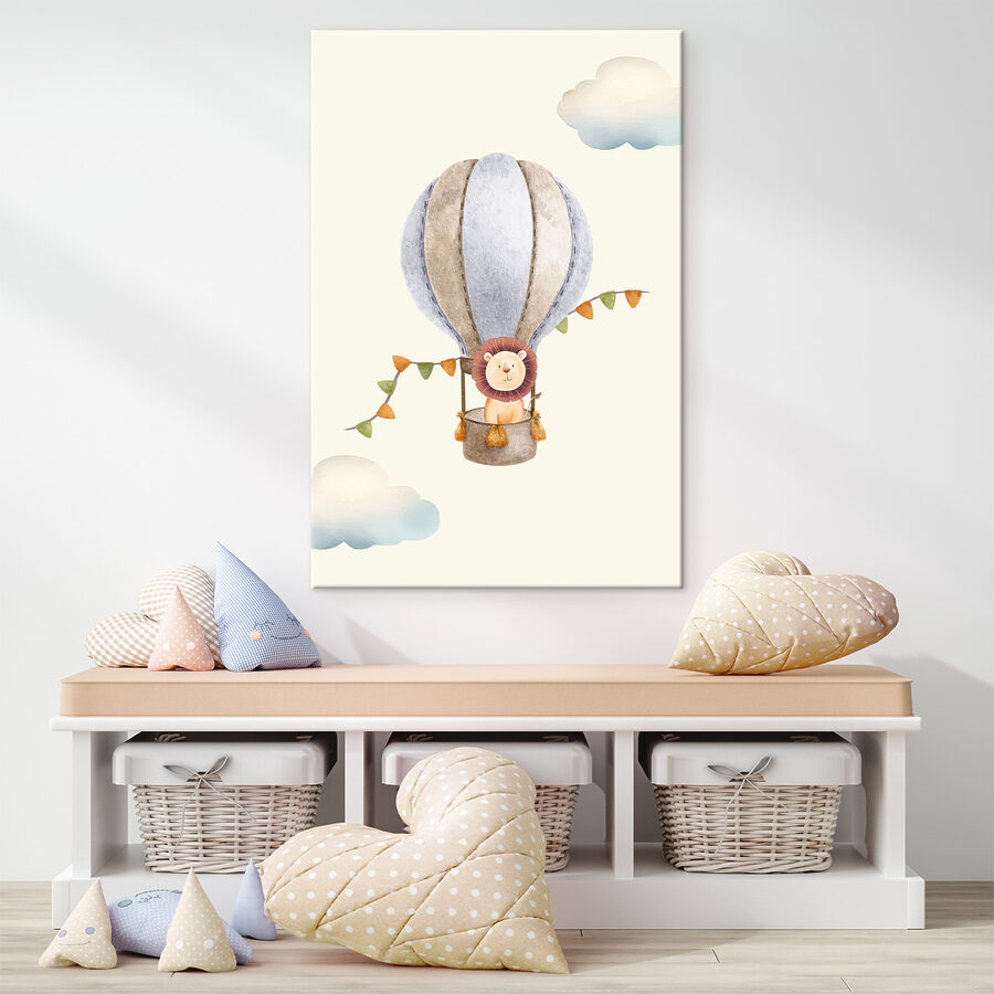 Tablouri Un leu într-un balon cu aer cald - imagine 2