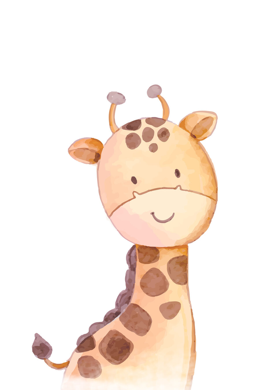 O girafă cu un fundal alb