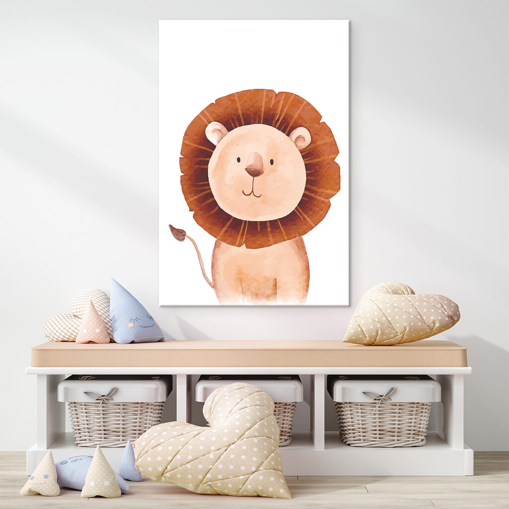 A lion with a large brown mane