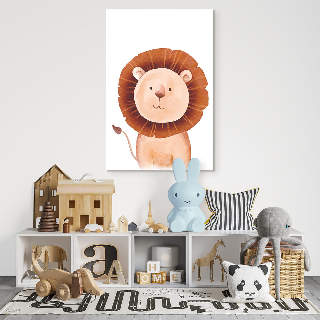 A lion with a large brown mane