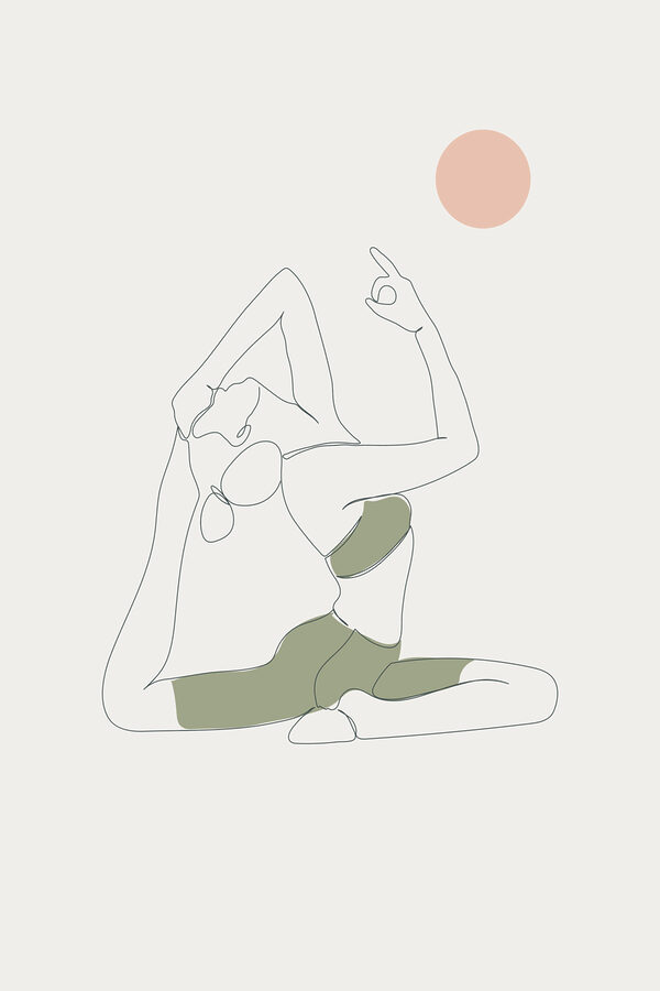 O femeie care face yoga O femeie care face yoga