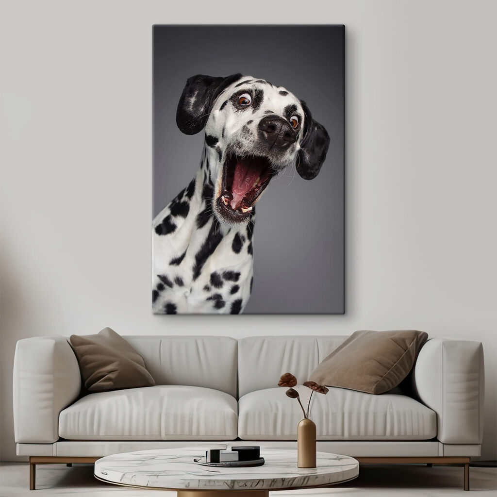 A dog with its mouth open