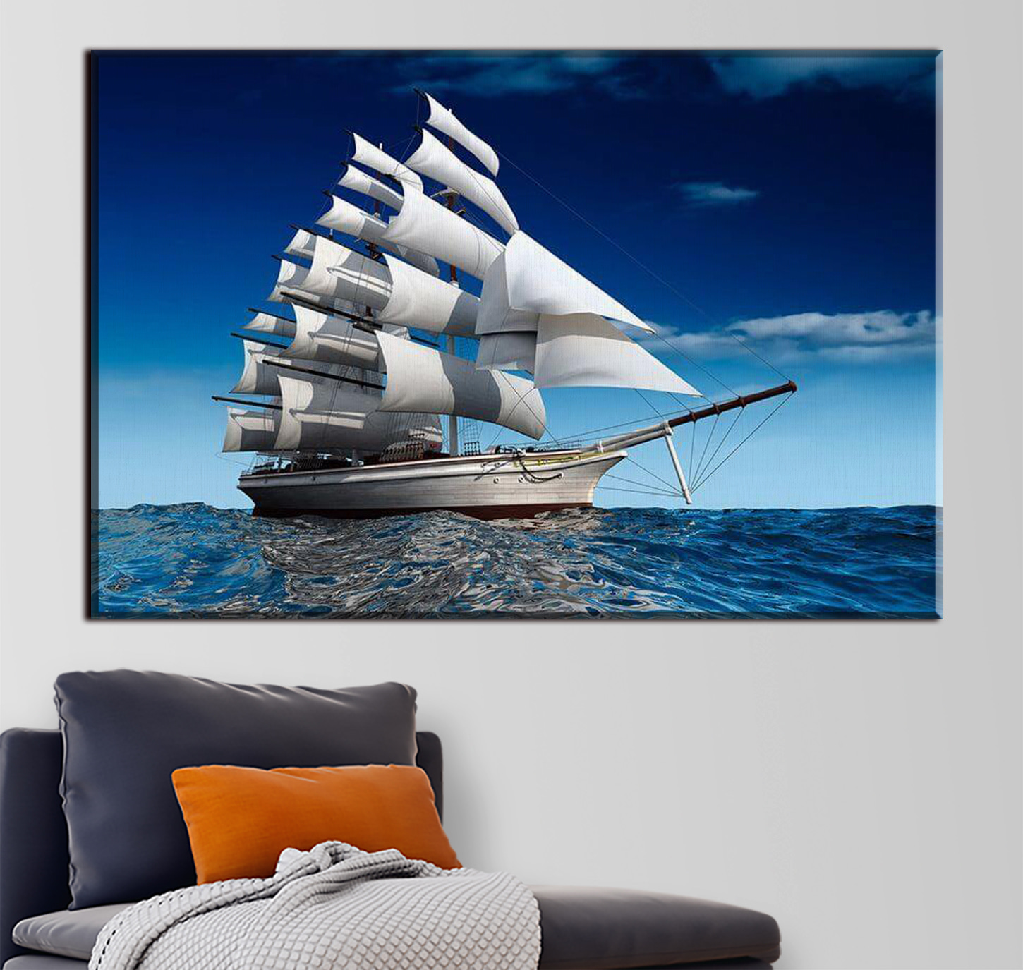 A sailboat in the water