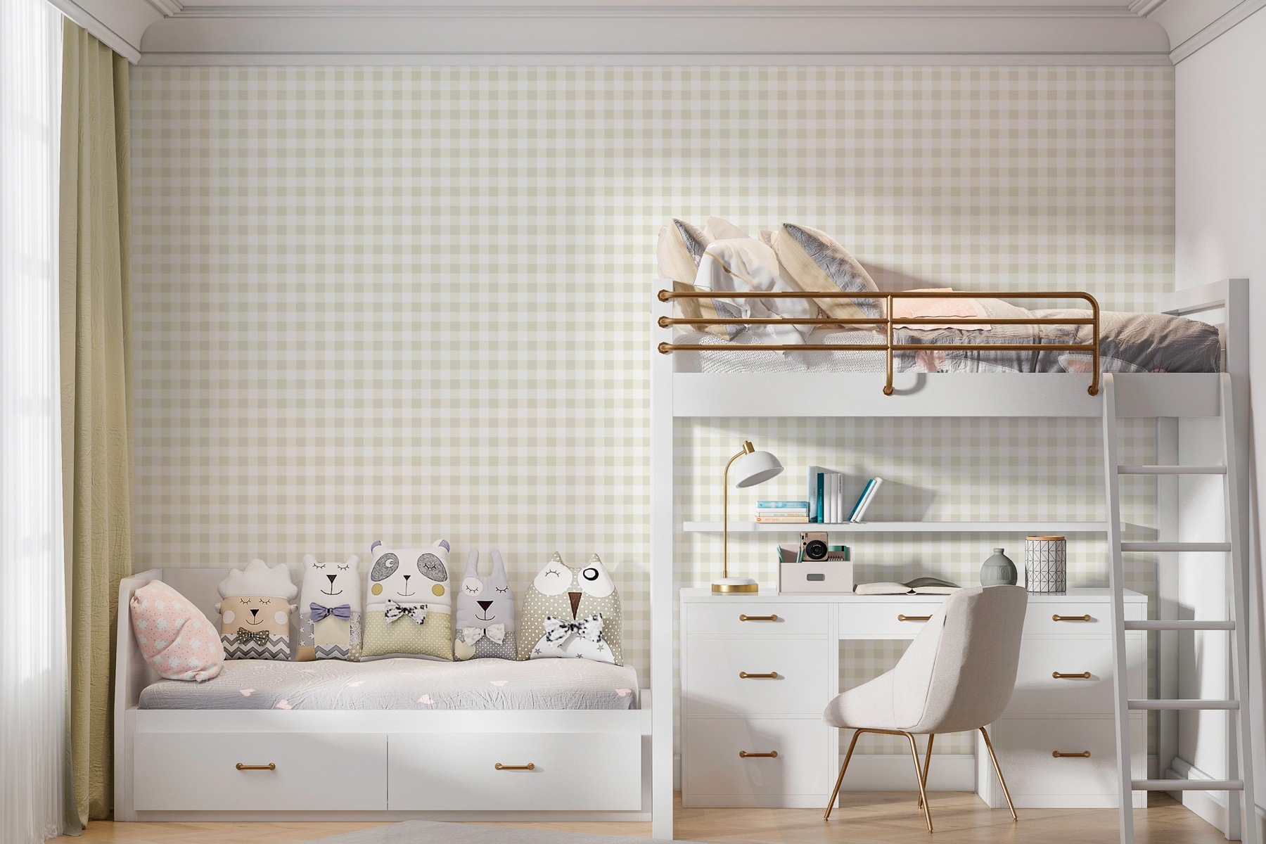A white and yellow checkered pattern