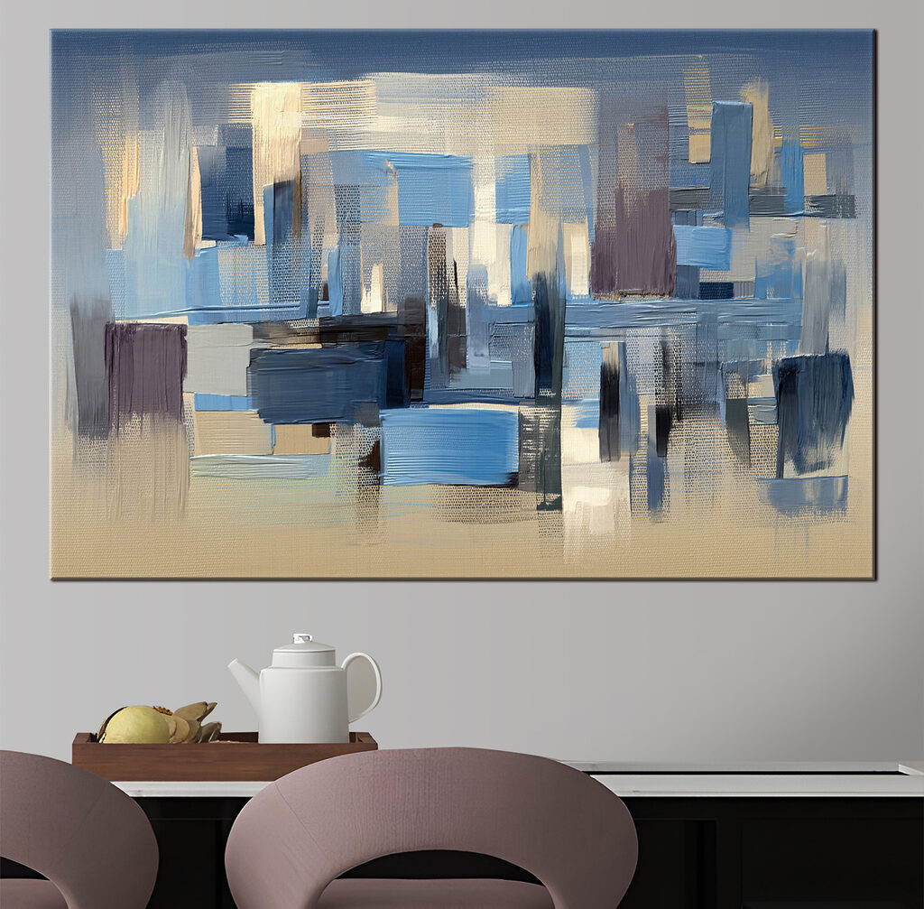 A painting of a city