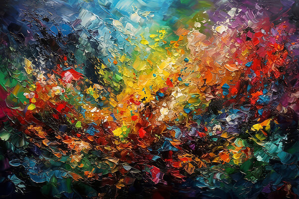 O pictură colorată de multe culori O pictură colorată de multe culori