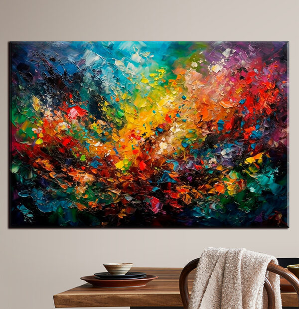 O pictură colorată de multe culori O pictură colorată de multe culori