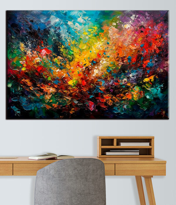 O pictură colorată de multe culori O pictură colorată de multe culori