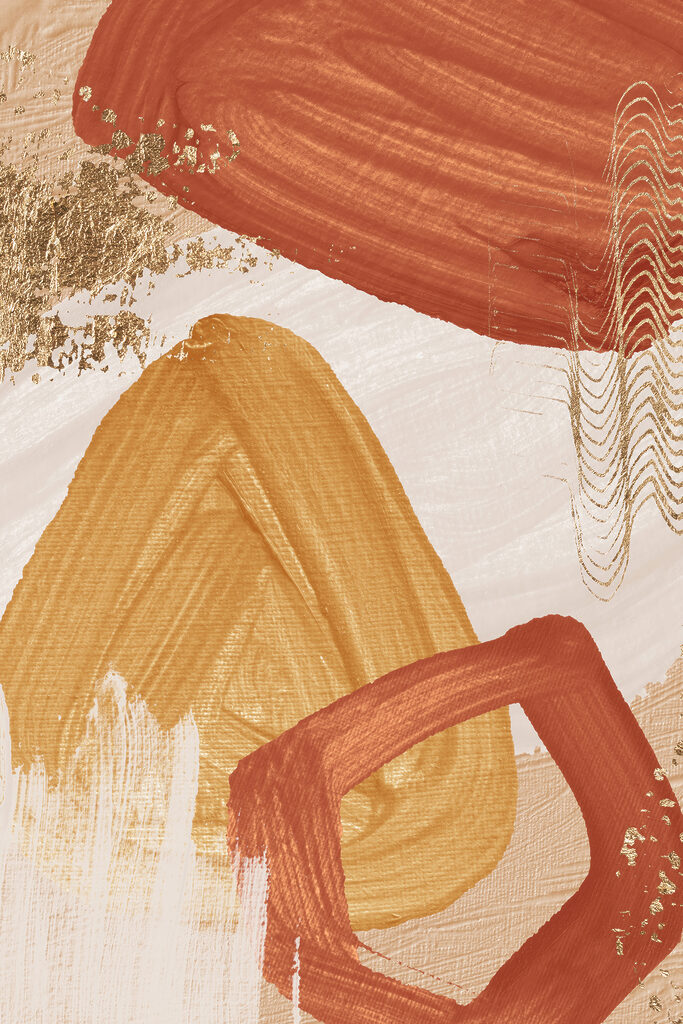 A close up of a painting