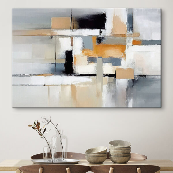 O pictură de un alb și negru de artă abstractă O pictură de un alb și negru de artă abstractă