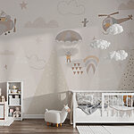 Fototapet Un tapet cu munți și avioane