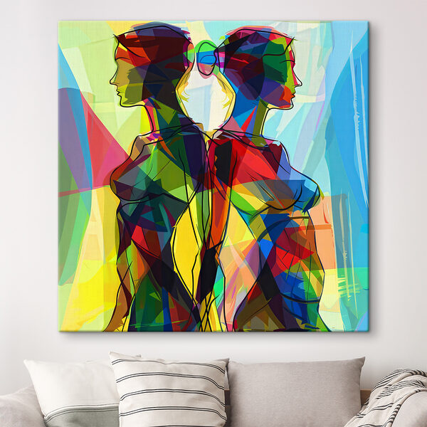 A woman's silhouettes of a woman's body