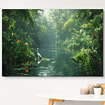 Tablouri O pasăre într-un râu