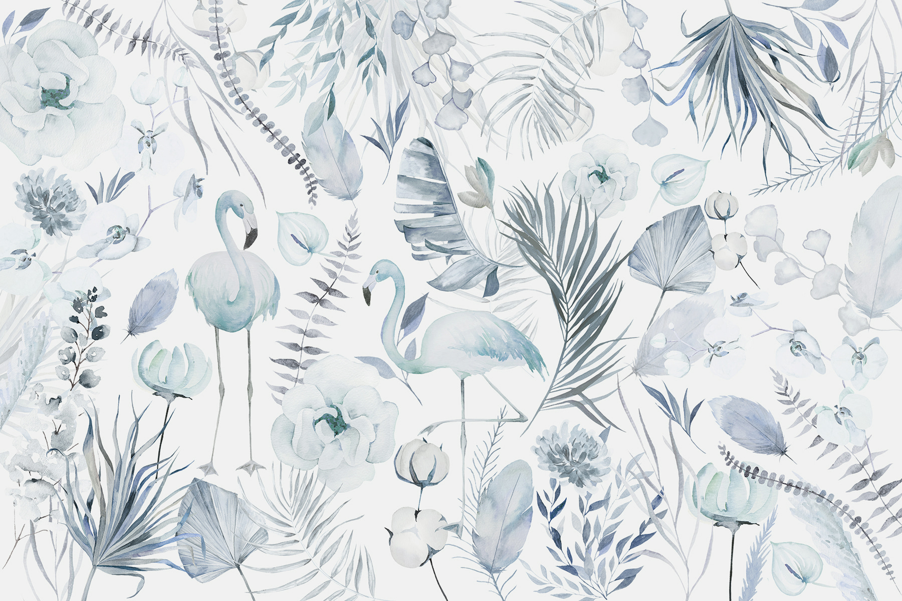 w00507v1p - Un model de flamingo și flori - tegory