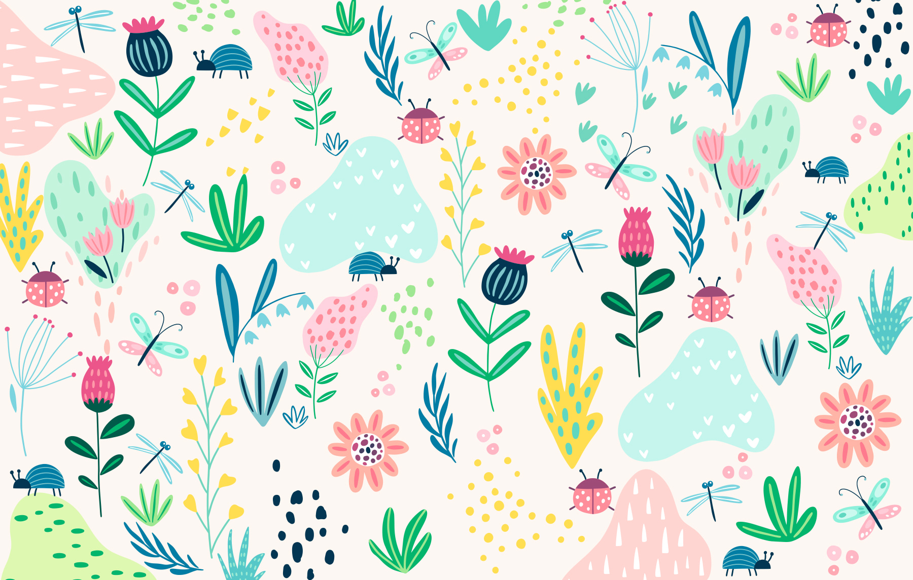 w00554p - Un model de flori și insecte - tegory