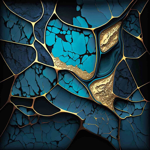 Eleganță abstractă turcoaz și bronz s35415p 600x600 - Eleganță abstractă turcoaz și bronz