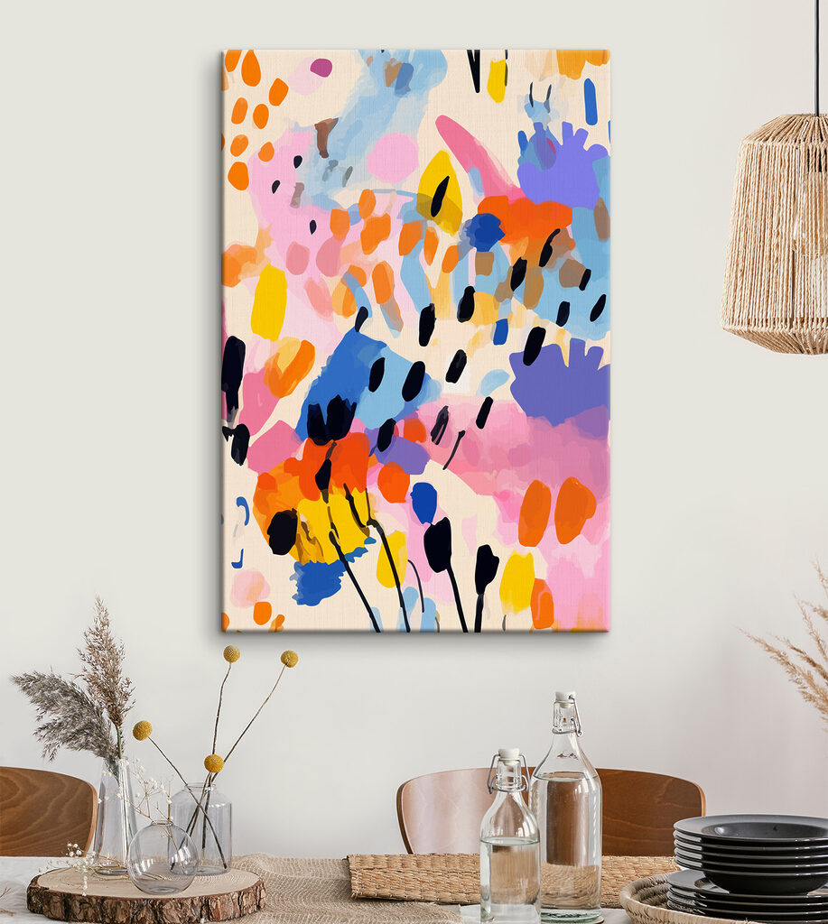 s36597piq24 917x1024 - O pictură colorată de puncte și pete negre - tegory